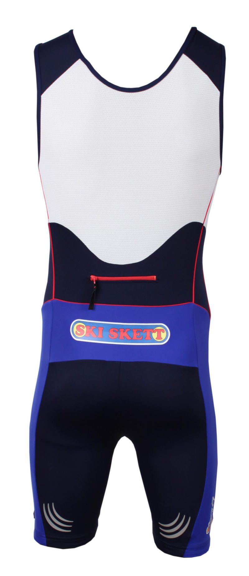 Ski Skett Skiroll e Roller Ski, Body Smanicato Blu Retro