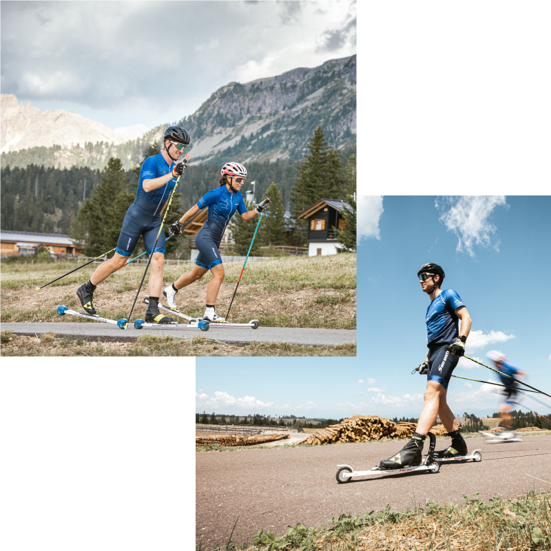 Skiroll nella linea Elite e nella linea Off-Road Ski Skett per sportivi e fondisti su ogni tipo di terreno