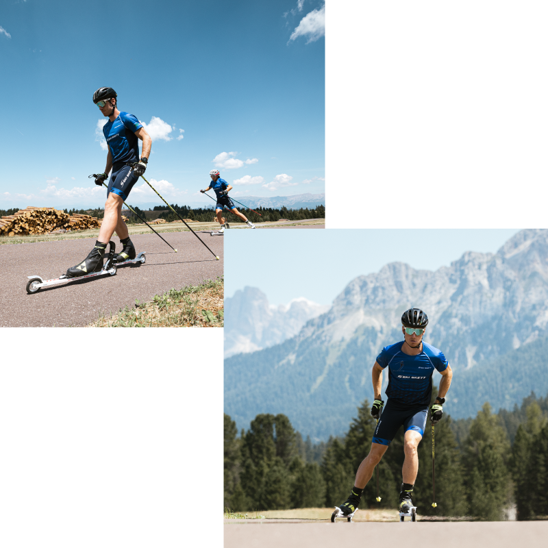 Skiskett produce Skiroll, Roller ski e tutti gli accessori necessari per la pratica